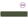 vidaXL Orlas relva 10 pcs verde azeitona 20x103 cm a&ccedil;o laminado a frio