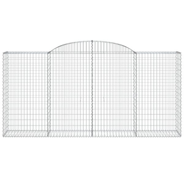 vidaXL Cestos gabi&atilde;o arqueados 3pcs 300x50x140/160cm ferro galvanizado