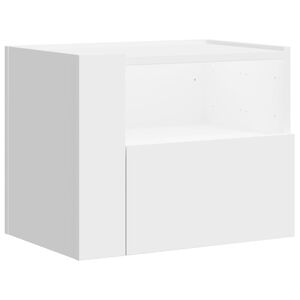 vidaXL Mesa de cabeceira de parede 45x30x35 cm branco