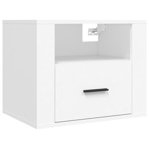 vidaXL Mesa de cabeceira de parede 50x36x40 cm branco