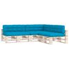 vidaXL Almofad&otilde;es para sof&aacute;s de paletes 7 pcs azul