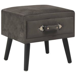 vidaXL Mesa-de-cabeceira 40x35x40 cm veludo cinzento