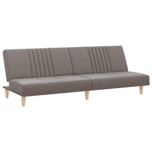vidaXL Sof&aacute;-cama tecido cinzento-acastanhado