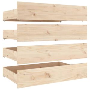 vidaXL Gavetas de cama 4 pcs madeira de pinho maci&ccedil;a