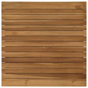 vidaXL Tampo de Mesa 60 x 60 x 3,5 cm Quadrado Madeira de Teca S&oacute;lida