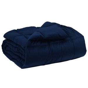 vidaXL Edredom de Inverno 135 x 200 cm Inverno Azul Escuro Respir&aacute;vel