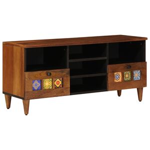 vidaXL Gabinete para TV com gaveta Nogueira 100 x 33 x 46 cm
