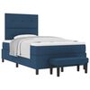 vidaXL Cama Box com cabeceira Azul 120 x 200 cm tecido
