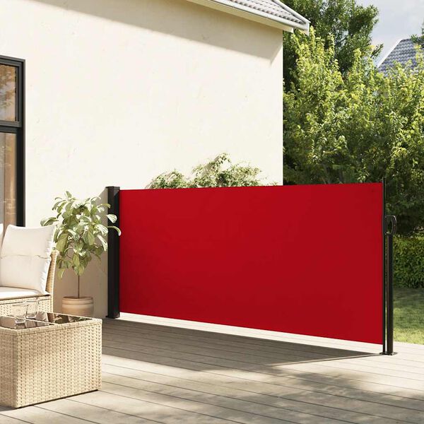 vidaXL Toldo lateral retr&aacute;til 120x600 cm vermelho