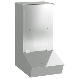 vidaXL Comedouro para Porcos Prateado 55 x 38 x 76 cm 20 kg