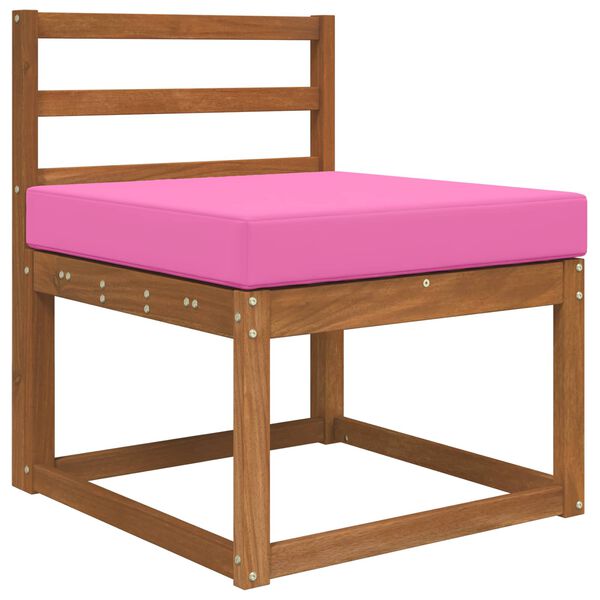 vidaXL Almofada para Sof&aacute; Externo Rosa 60 x 60 x 8 cm Poli&eacute;ster