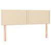 vidaXL Cabeceiras creme 144x5x78/88 cm tecido