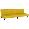vidaXL Sof&aacute;-cama de 2 lugares veludo amarelo