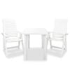 vidaXL Conjunto bistr&ocirc; 3 pcs pl&aacute;stico branco