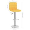 vidaXL Bancos de bar 2 pcs tecido amarelo mostarda