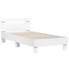 vidaXL Estrutura de cama c/ cabeceira 90x190 cm deriv. madeira branco