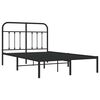 vidaXL Estrutura de cama com cabeceira 120x190 cm metal preto