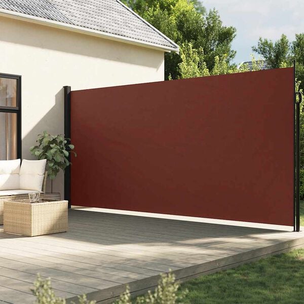 vidaXL Toldo lateral retr&aacute;til 200x300 cm castanho