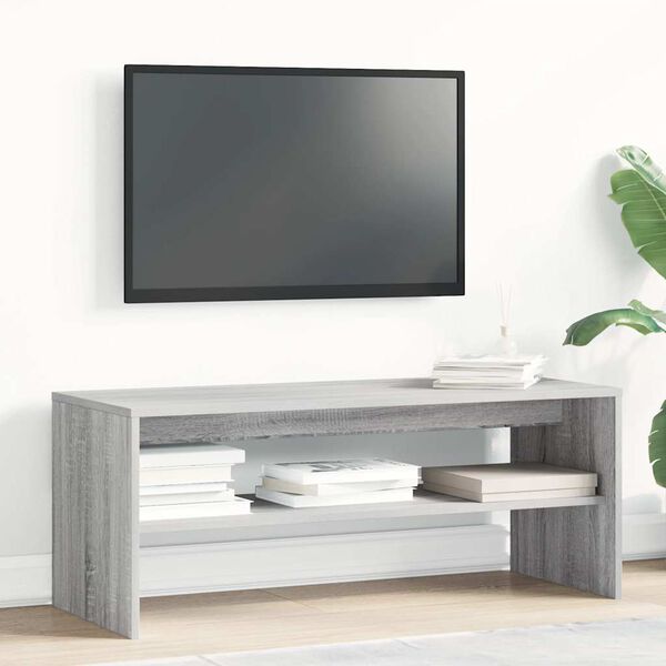 vidaXL M&oacute;vel de TV 100x40x40 cm derivados de madeira cinzento sonoma