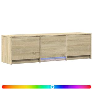 vidaXL Rack de TV com LED 140 x 34 x 40 cm Carvalho Sonoma