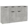 vidaXL Aparadores 3 pcs derivados de madeira cinzento cimento