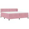 vidaXL Cama Box com colch&atilde;o com cabeceira Rosa 200 x 200 cm Veludo
