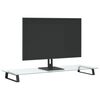 vidaXL Suporte para monitor 100x35x8 cm vidro temperado e metal preto