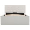 vidaXL Cama hidr&aacute;ulica c/ arruma&ccedil;&atilde;o 100x200cm couro artificial branco