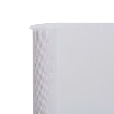 vidaXL Para-vento com 6 painéis em tecido 800x120 cm cor areia branco