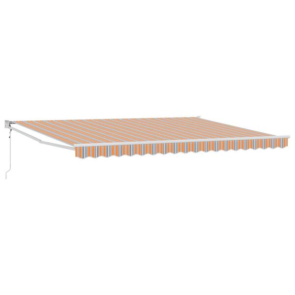 vidaXL Toldo Retr&aacute;til Multicolor 450 &times; 300 cm Poli&eacute;ster e Alum&iacute;nio