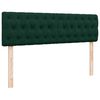 vidaXL Estrutura de cama otomana com colch&atilde;o 140x190cm verde escuro