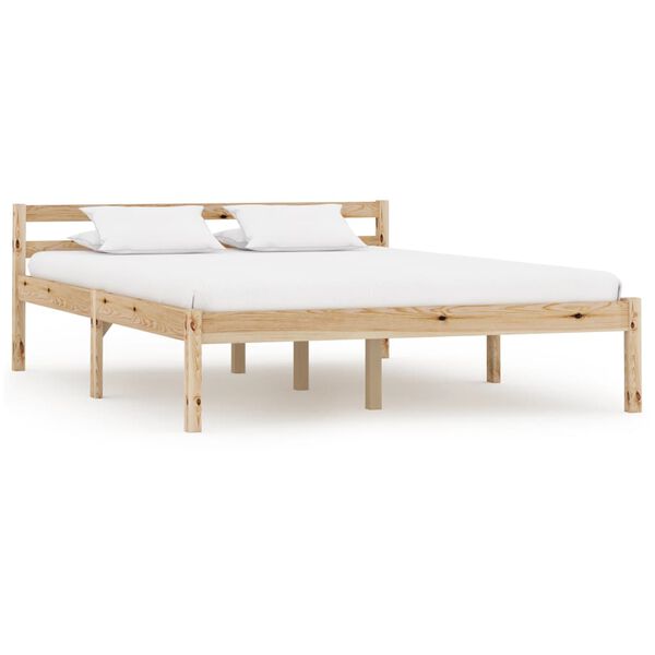 vidaXL Estrutura de cama com 4 gavetas 140x200cm pinho maci&ccedil;o