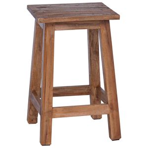 vidaXL Banqueta Natural 30 x 30 x 47 cm Madeira de Mogno