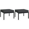 vidaXL 5 pcs conjunto lounge de jardim a&ccedil;o c/ almofad&otilde;es cinzentos