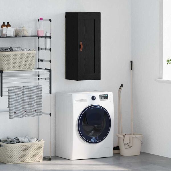 vidaXL Arm&aacute;rio de parede Carvalho Preto 34,5 x 34 x 90 cm