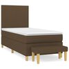 vidaXL Cama com molas/colch&atilde;o 90x190 cm tecido castanho-escuro