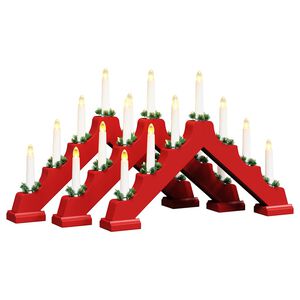 vidaXL Ponte de Vela de Natal 3 unid. 7 LED Branco quente