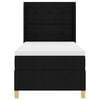 vidaXL Cama Box com colch&atilde;o com cabeceira Preto 140 x 190 cm tecido