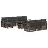vidaXL Conjunto de Sof&aacute; de Jardim 11 unid. Cinza e Cinza Escuro