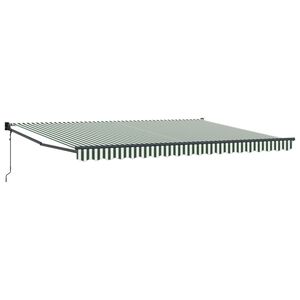 vidaXL Toldo Verde e Branco 450 x 300 x 165 cm Poli&eacute;ster e Metal