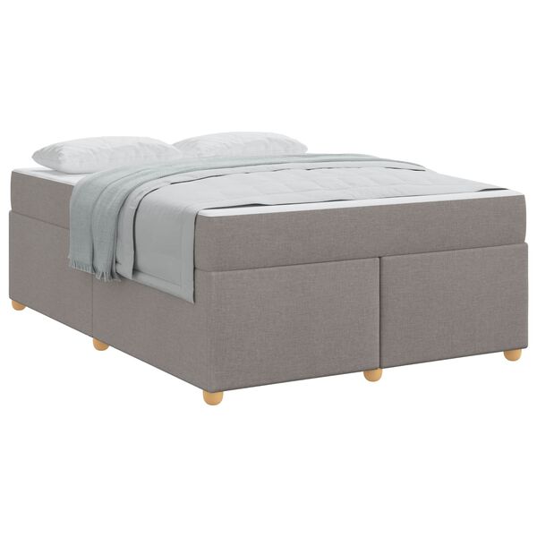 vidaXL Estrutura da Cama Cinzento-acastanhado 160 x 200 cm tecido