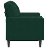 vidaXL Sof&aacute; 2 lug. c/ almofadas decorativas 120 cm veludo verde-escuro