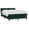 vidaXL Cama com molas/colch&atilde;o 160x220 cm veludo verde-escuro