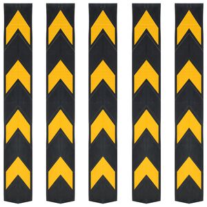 vidaXL Faixas de sinaliza&ccedil;&atilde;o refletoras 5 pcs borracha 80 cm