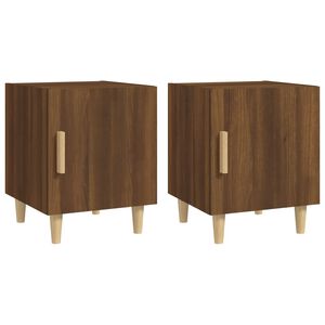 vidaXL Mesas de cabeceira 2 pcs derivados de madeira carvalho castanho