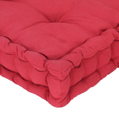 vidaXL Almofadões para sofá de paletes 2 pcs algodão bordô