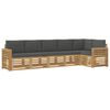 vidaXL Conjunto de Sof&aacute;s para Exterior 6 pcs Branco e Antracite