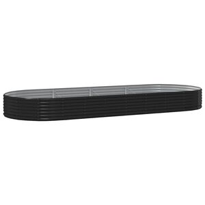 vidaXL Canteiro elevado jardim 373x140x36 a&ccedil;o galvanizado antracite
