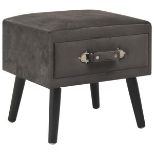 vidaXL Mesa-de-cabeceira 40x35x40 cm veludo cinzento