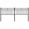 vidaXL Cabeceira de cama 180 cm metal preto